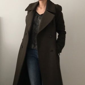 BCBG khaki long coat